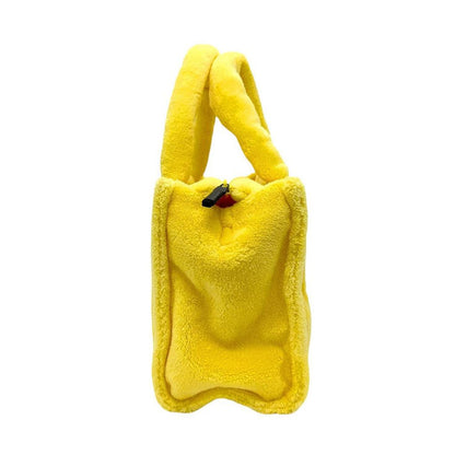 Pile Fabric Handbag Shoulder Bag (Pre-Owned)