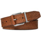 Belt Mens Brown Faux Leather Buckle Embossed Casual Jeans LTMV2