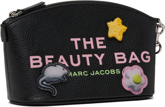 Black 'The Sticker Patch Beauty Bag' Cosmetic Pouch