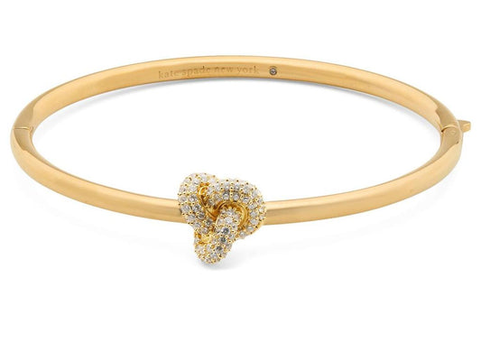 Double Knot Pave Hinged Bangle