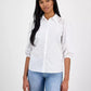 Women's 3/4-Sleeve Button-Up Blouse