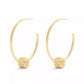 Faux Stone Signature Tea Rose Medium Hoop Earrings