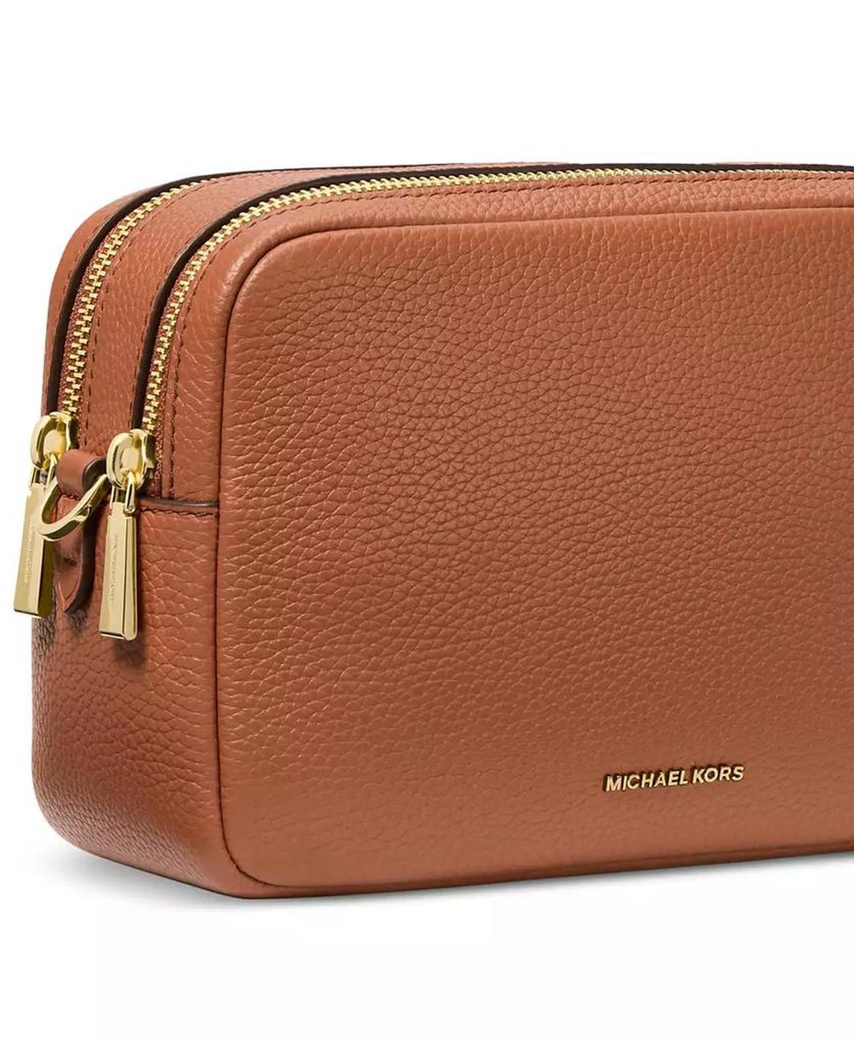 Bryant Medium Leather Double Zip Chain Camera Crossbody