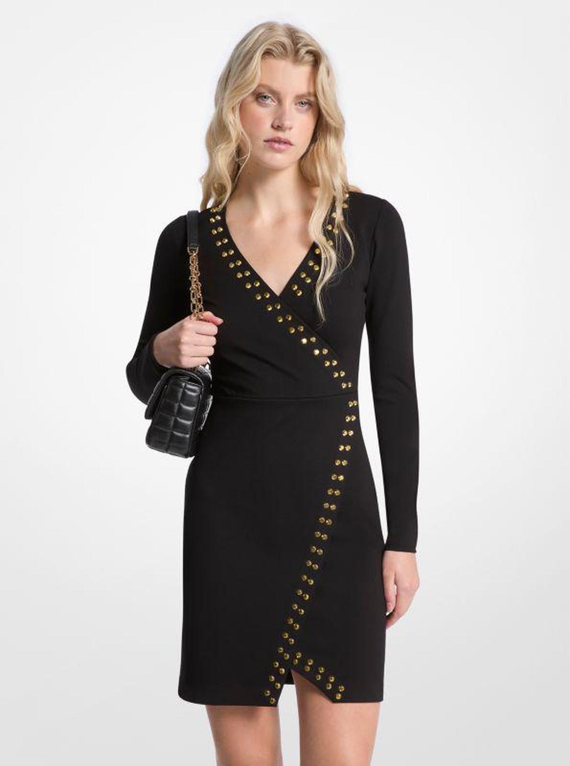 Studded Wrap Dress