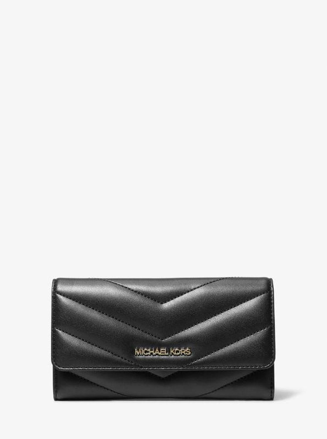 Jet Set Travel Large Quilted Tri-Fold Wallet