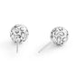 Rhodium Signature Quilted Orb Stud Earrings