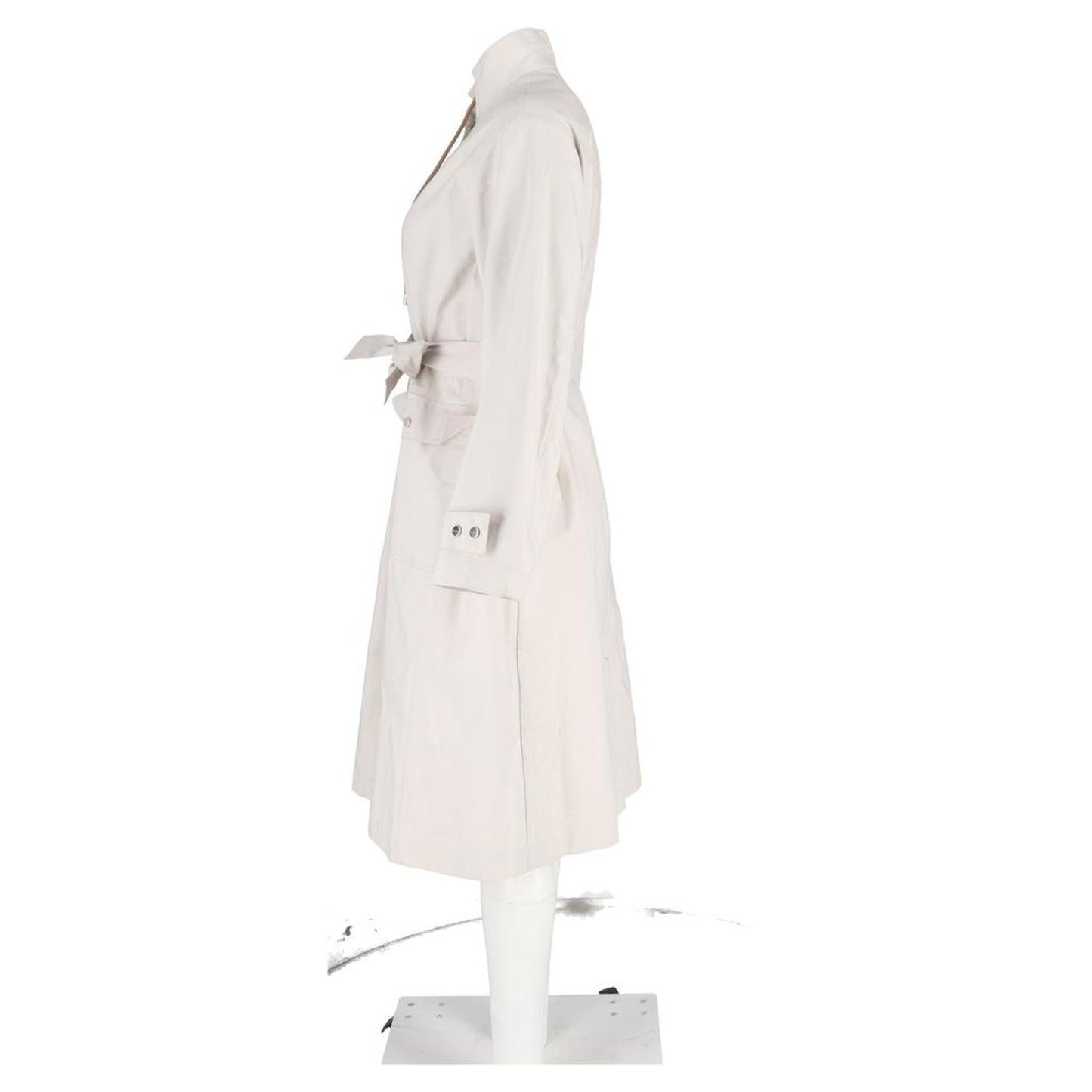 The Cube Marco Overcoat in White Cotton