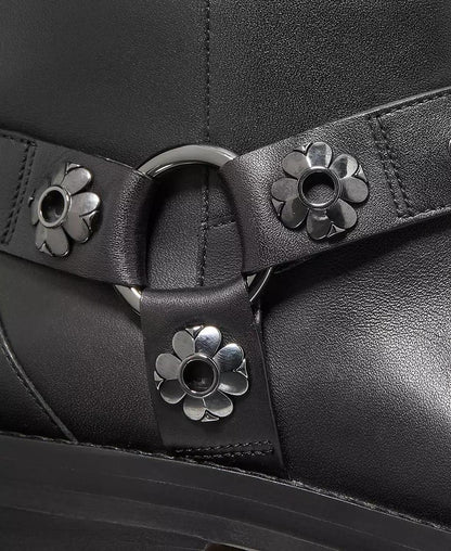 Women's Spade Flower Garden Suede Moto Boots