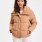 Women's Drawstring-Collar Puffer Coat