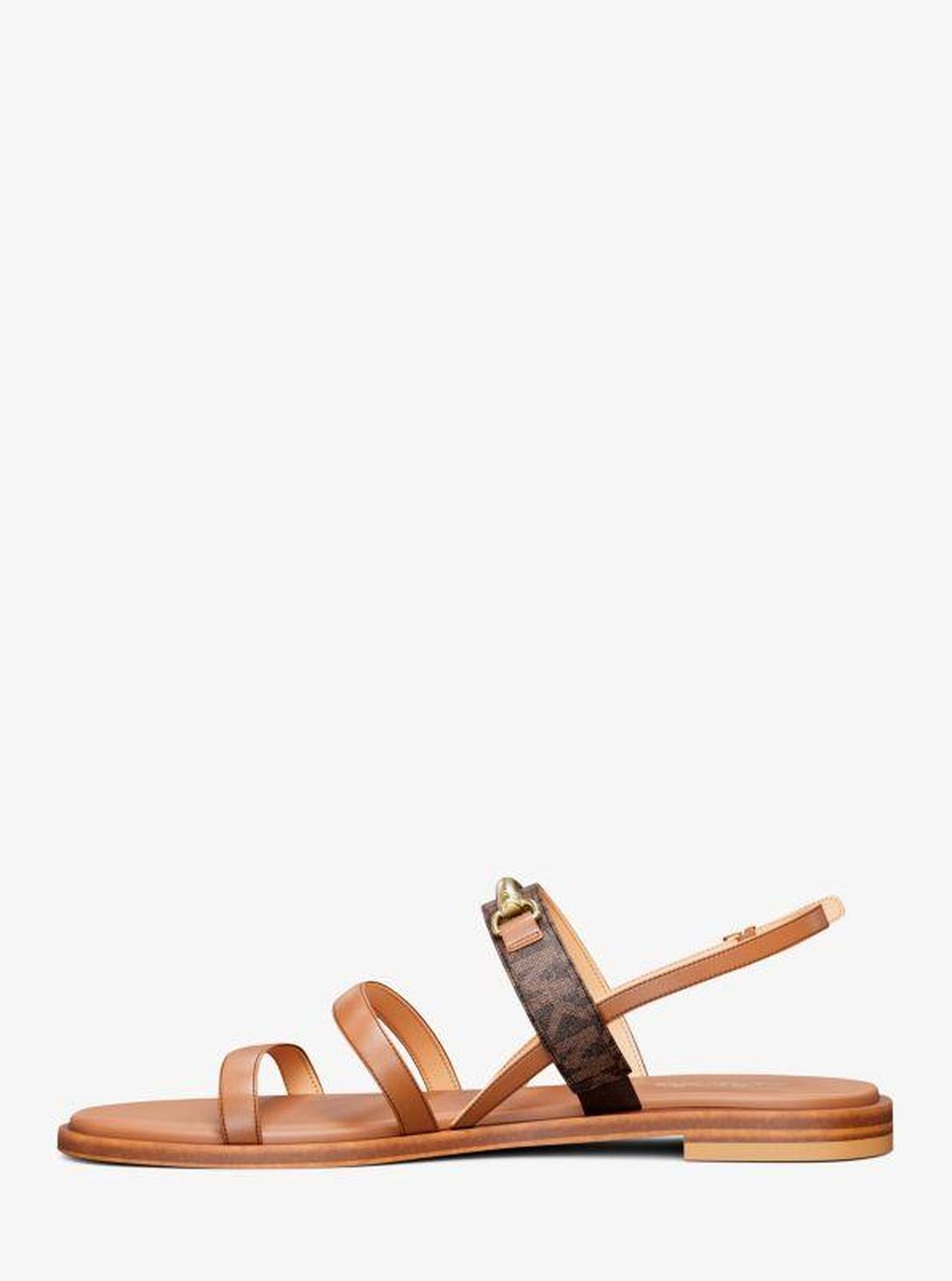 Carson Signature Logo and Leather Sandal