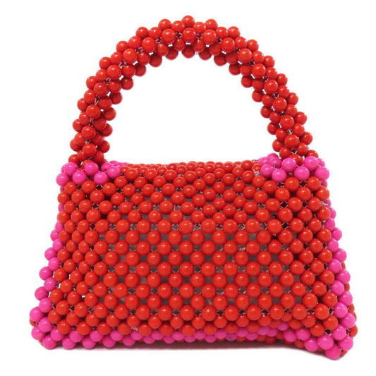 pink Color Beads Handbag (Pre-Owned)