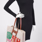 Chloe Corita Kent Tote Beige / Multicoloured Writing Canvas Large