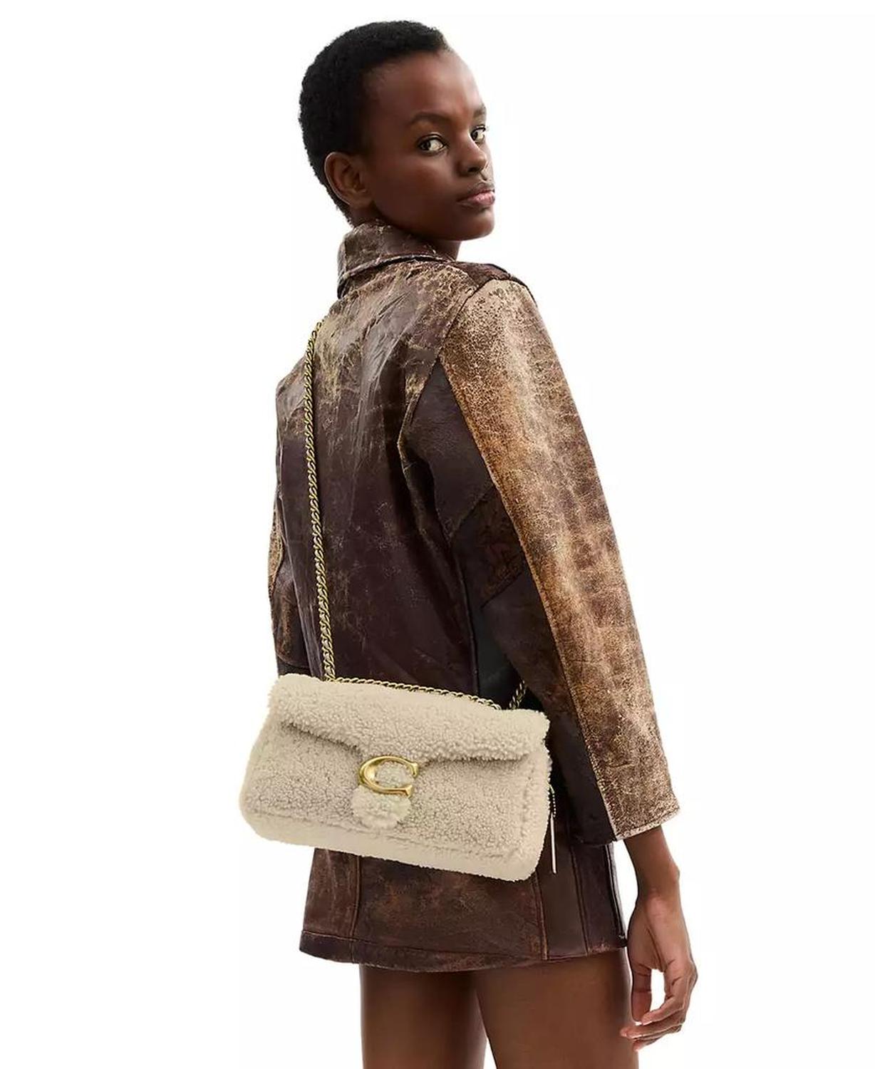 Tabby Medium Shearling Shoulder Bag 26