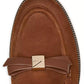 Women's Deco Bow Pebbled Leather Loafers