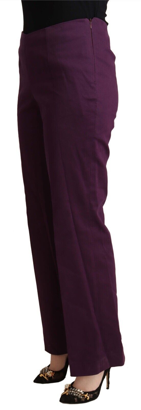 BENCIVENGA Elegant Violet High Waist Tapered Pants BENCIVENGA Elegant Violet High Waist Tapered Pants