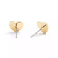 Gold Signature Textured Heart Stud Earrings