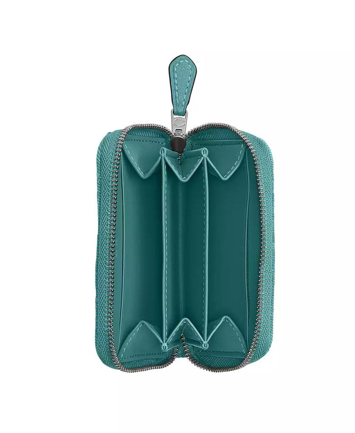 Denim Essential Zip Around Card Case Wallet