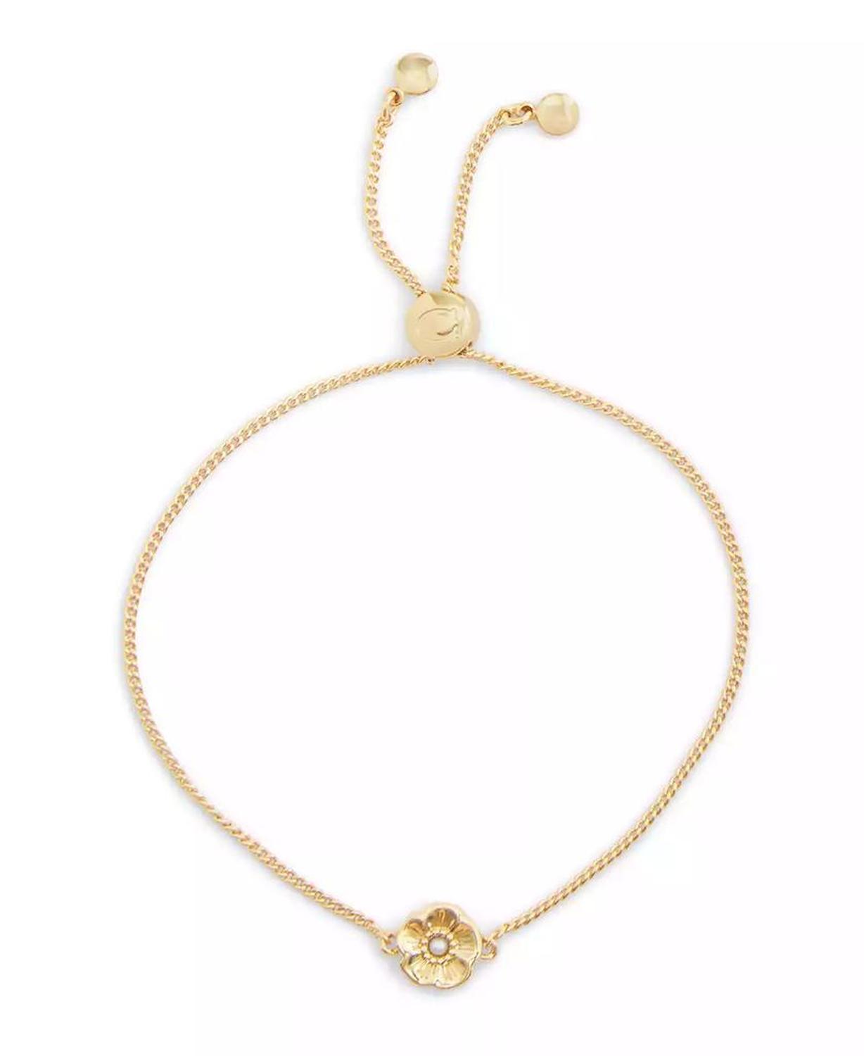 Faux Cultivated Pearl Signature Tea Rose Slider Bracelet