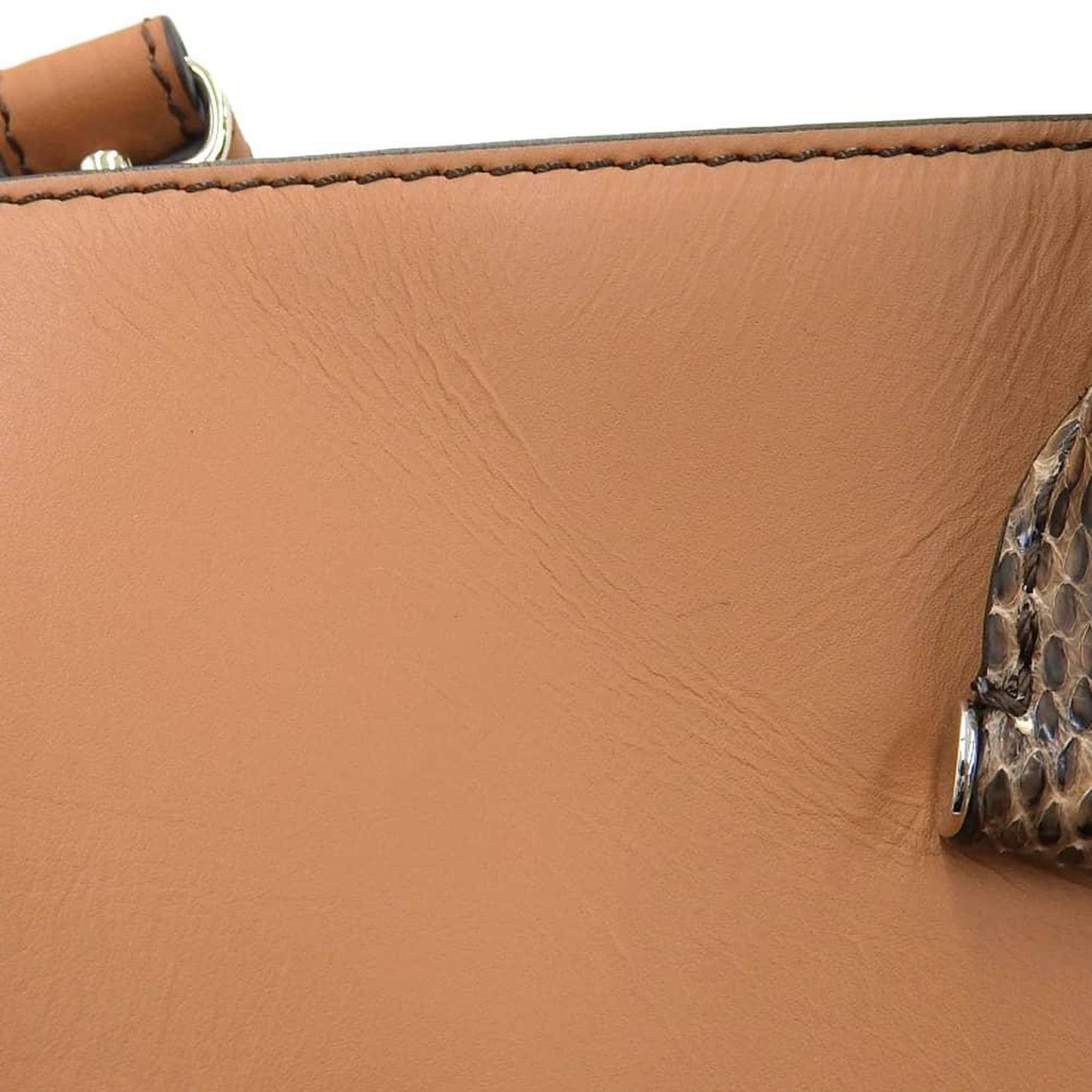 Leather Python 2WAY Handbag
