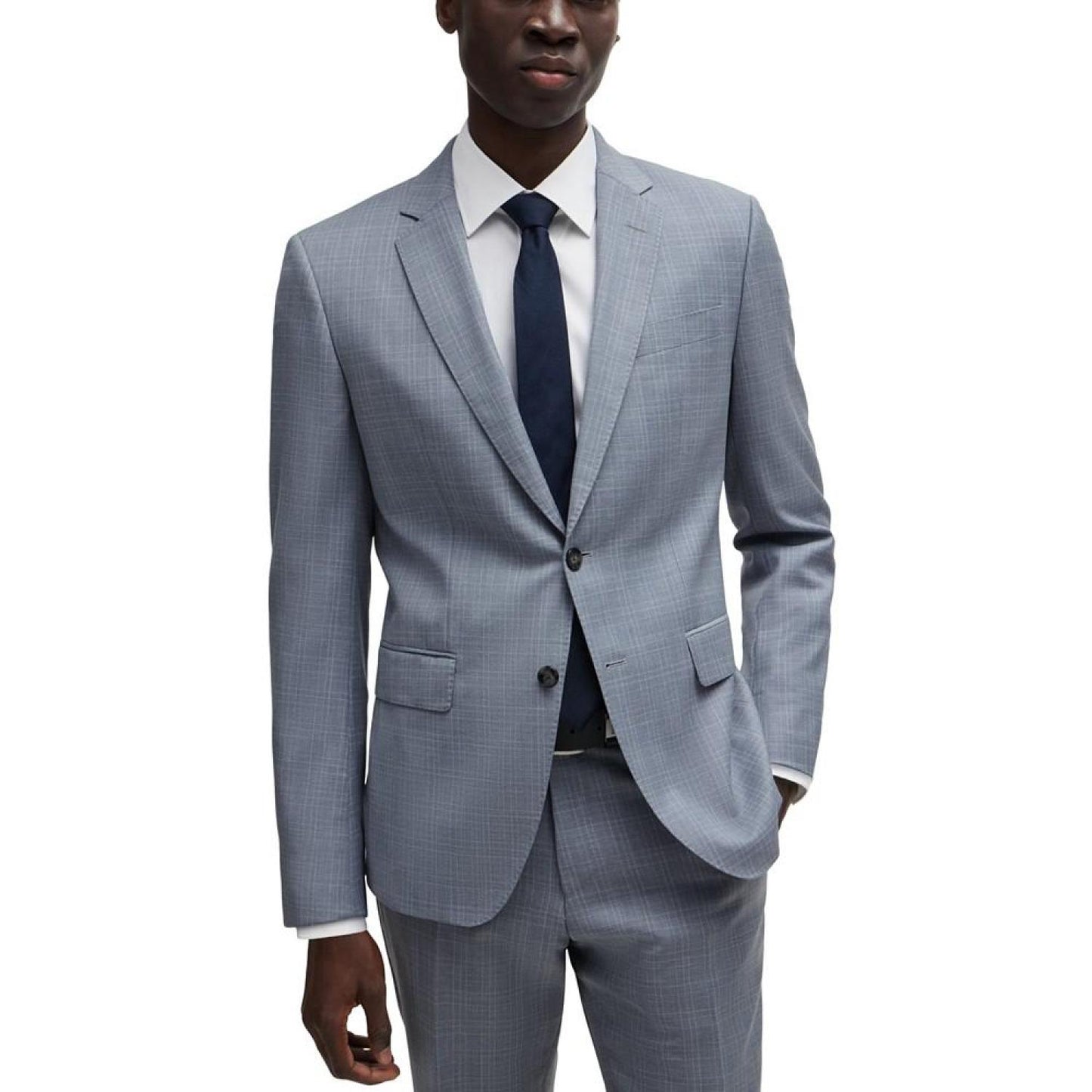 Men's Checked Serge Slim-Fit Suit