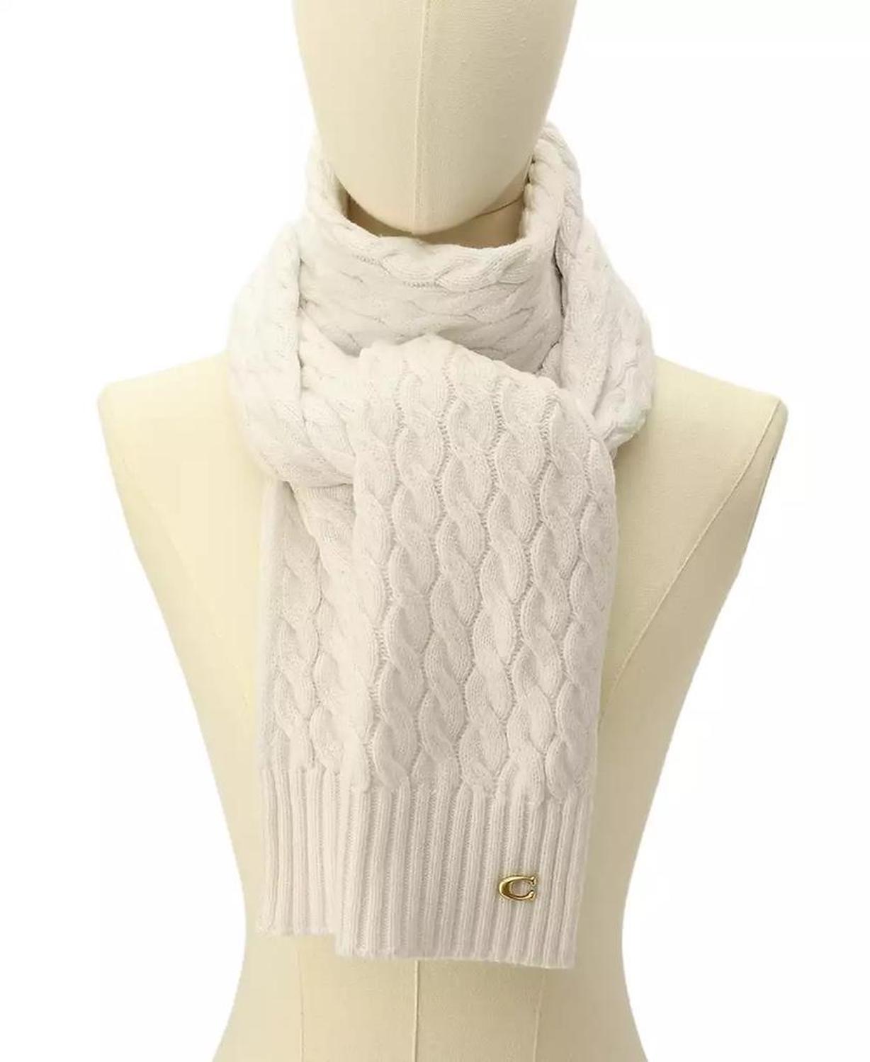 Soft Rib Cable Knit Scarf