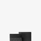 Pebbled Leather Billfold Wallet and Signature Logo Card Case Gift Set