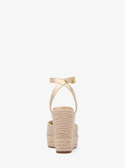 Larissa Metallic Canvas Espadrille Wedge