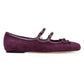 The Kiki Bow-Detailed Suede Ballerina Flats