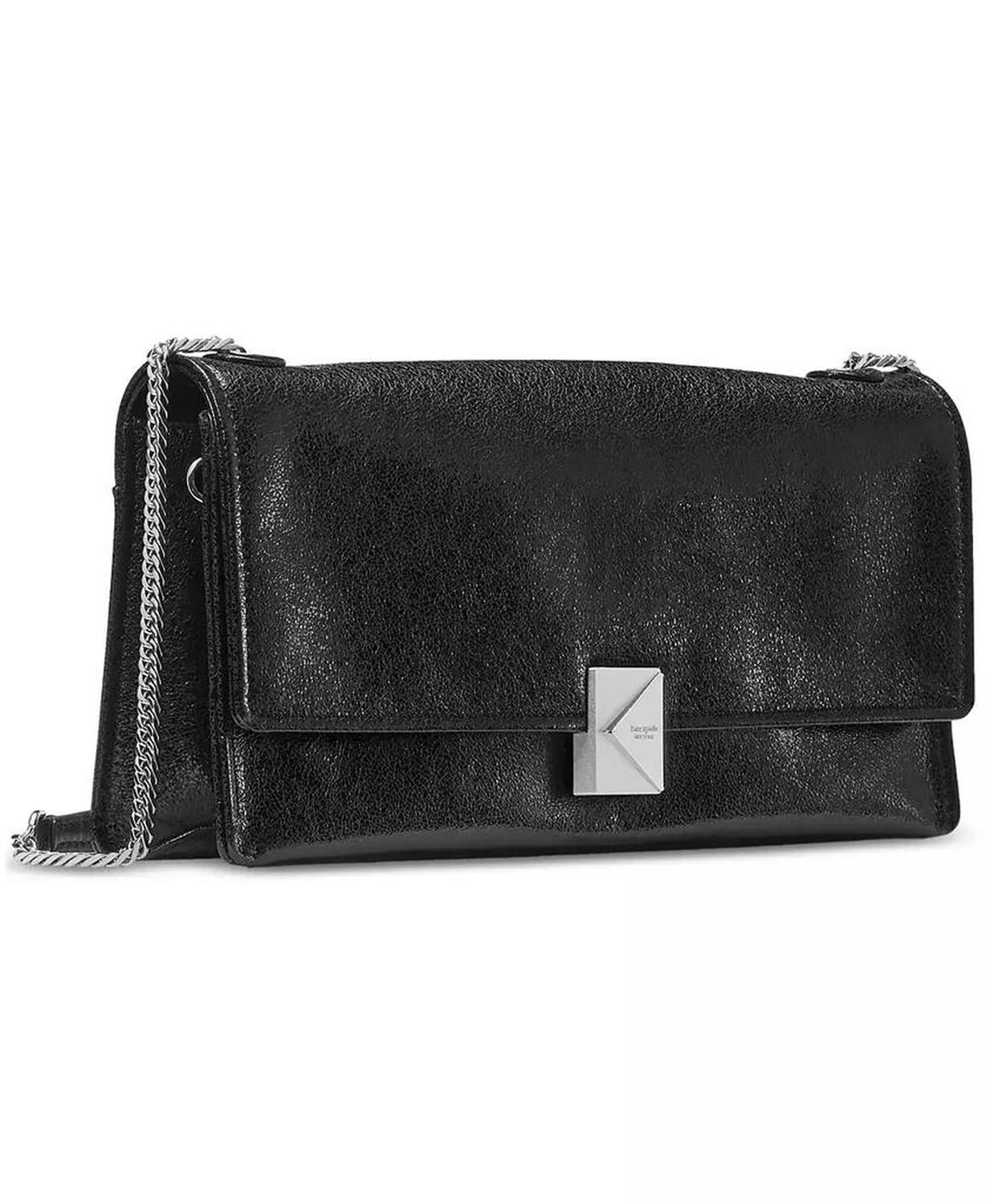 Deco Glazed Leather Soft Shoulder Bag