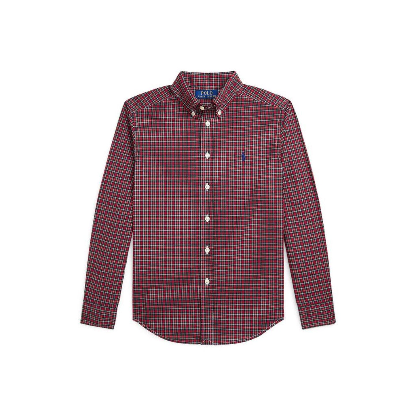 Gingham Cotton Poplin Shirt (Big Kid)