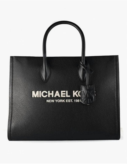Mirella Medium Pebbled Leather Tote Bag In Black Multi