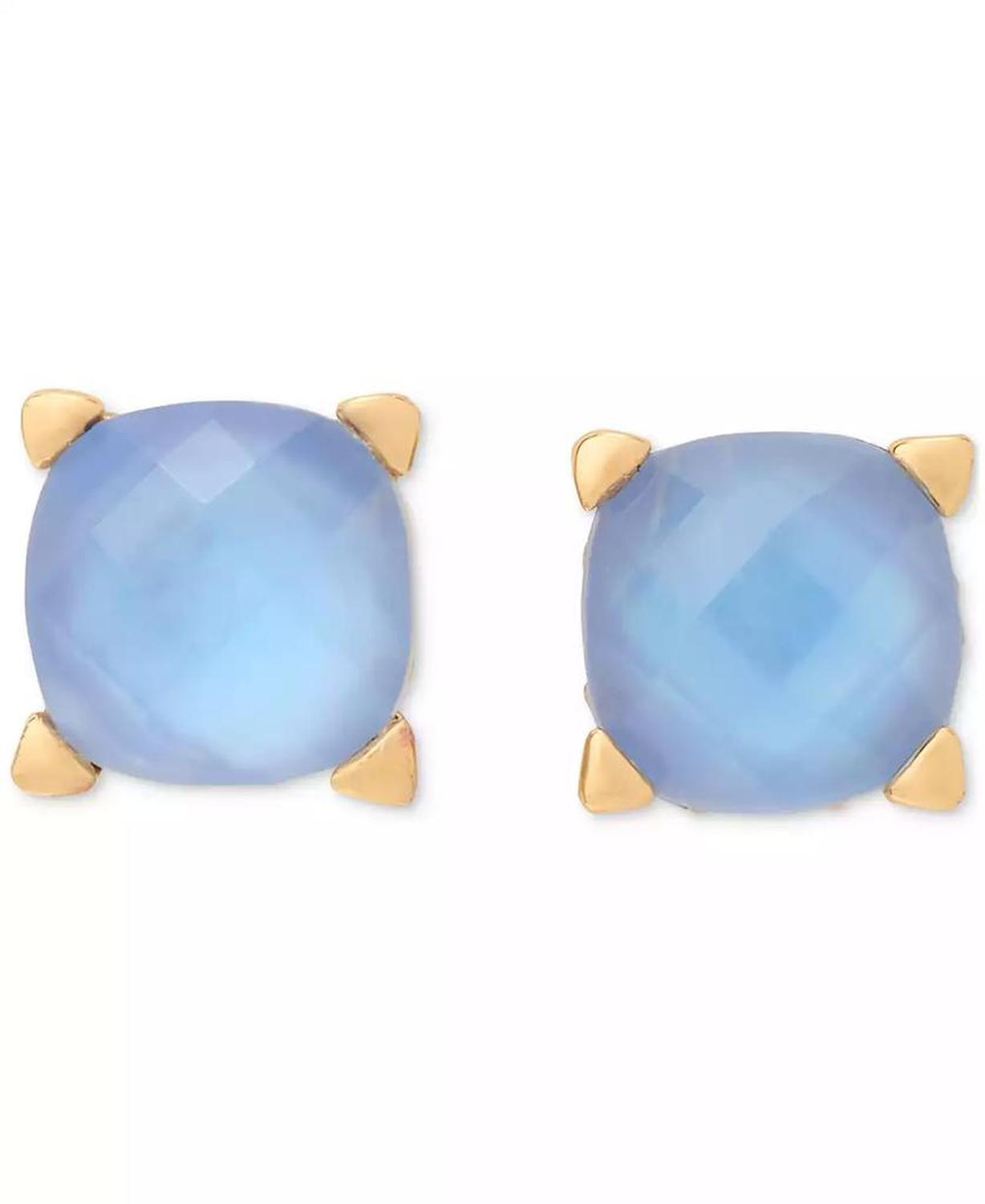 Gold-Tone Color Cubic Zirconia Stud Earrings