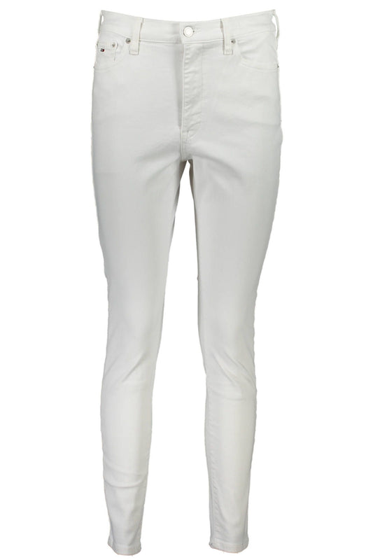 Tommy Hilfiger White Cotton Women Jeans
