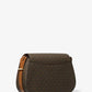 Lydia Medium Signature Logo Messenger Bag