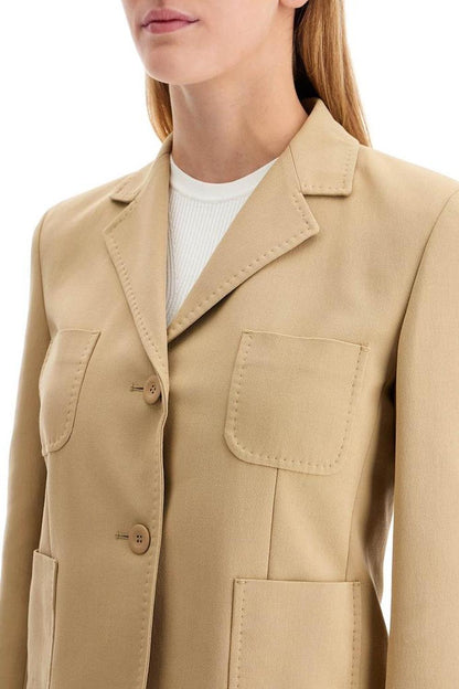 Max Mara Studio Single-Breasted Canvas Jacket In '