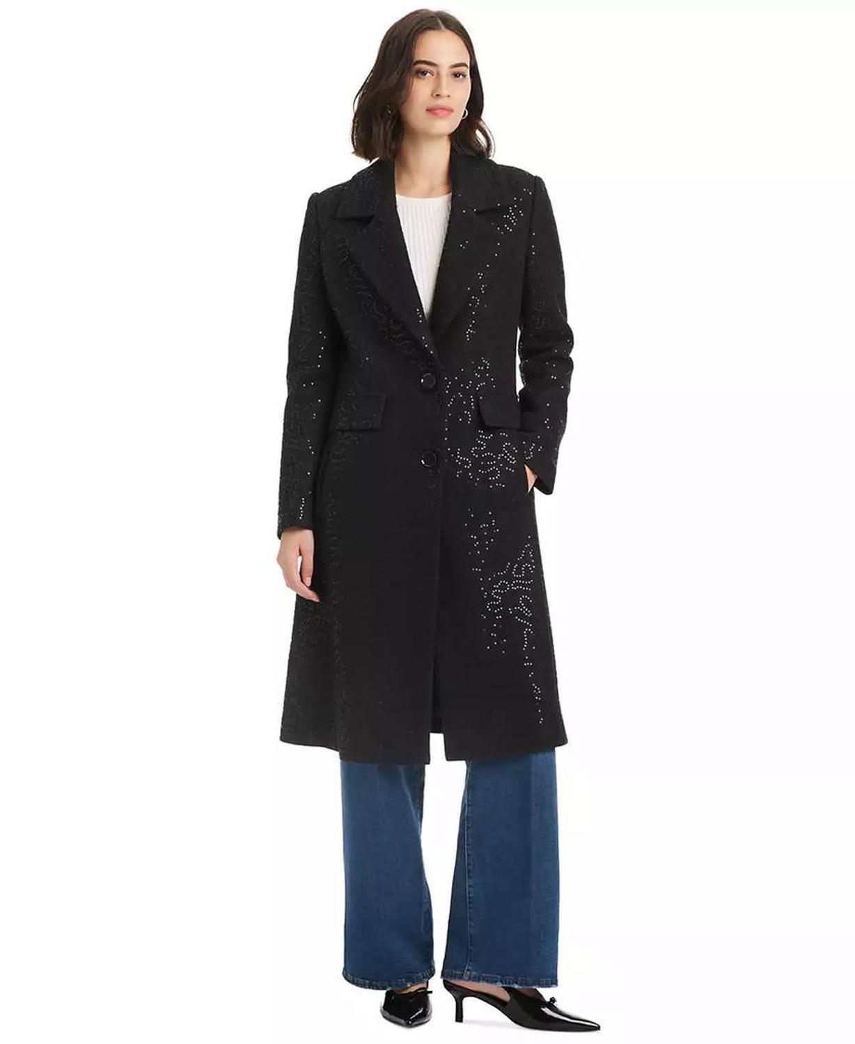 Women's Embellished Single-Breasted Coat