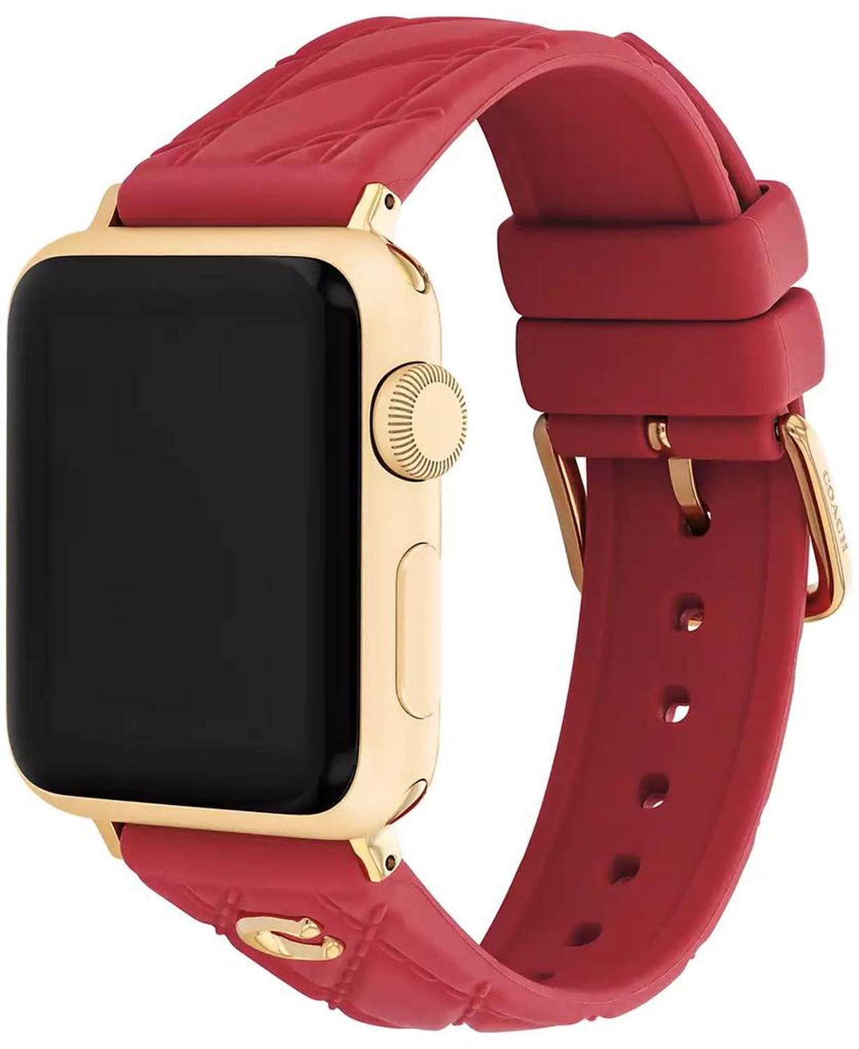 Women's Red Silicone Apple Watch Strap, 38mm, 40mm, 41mm