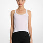 Ribbed Superfine Linen and Cotton Blend Tank Top