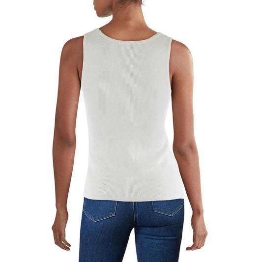 Womens Cut-Out Ribbed Tank Top Sweater
