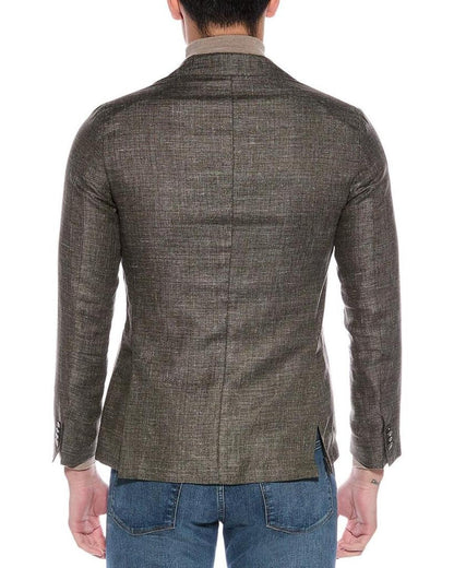 Slim Fit Wool & Linen-Blend Blazer