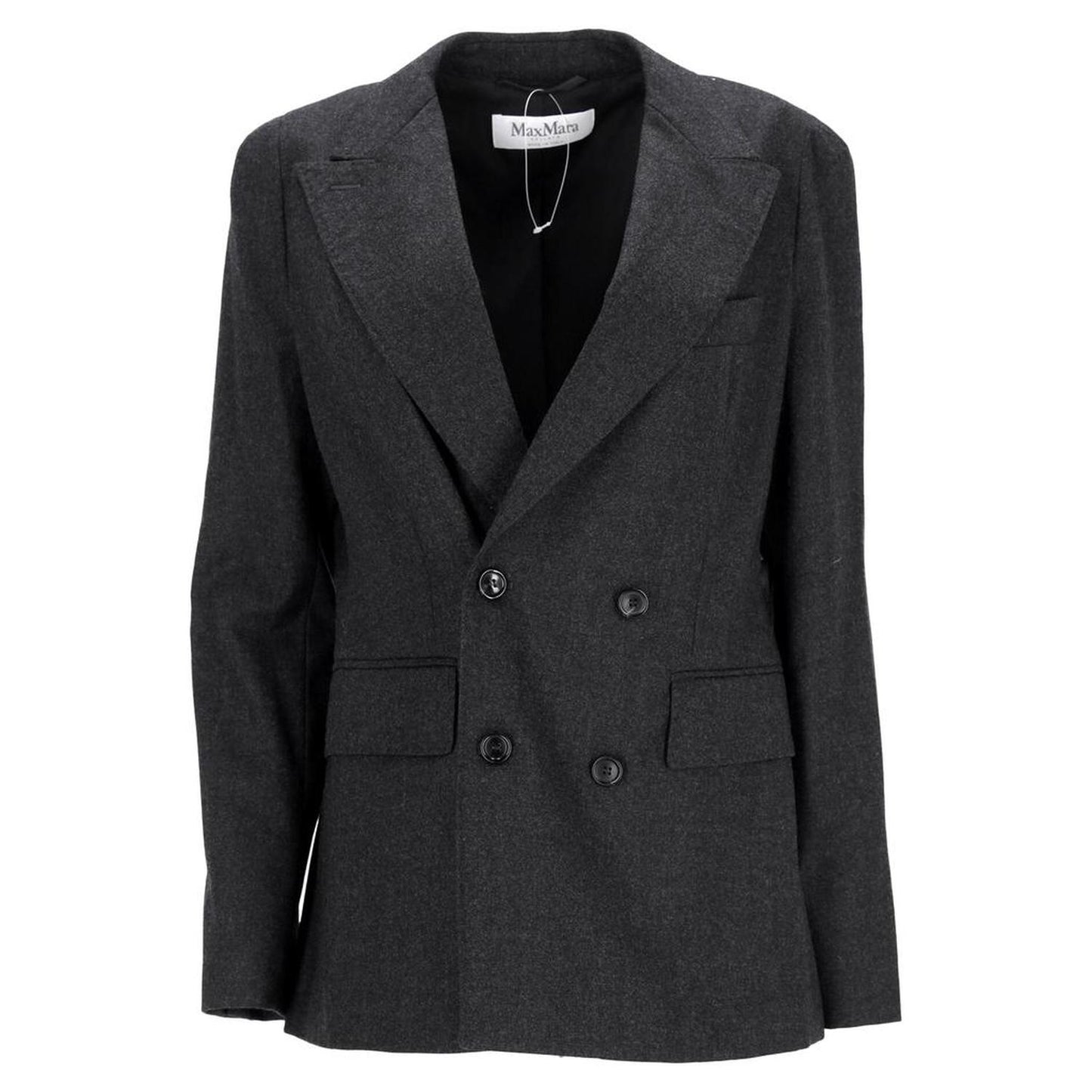 Oblio Double-Breasted Blazer in Grey Wool