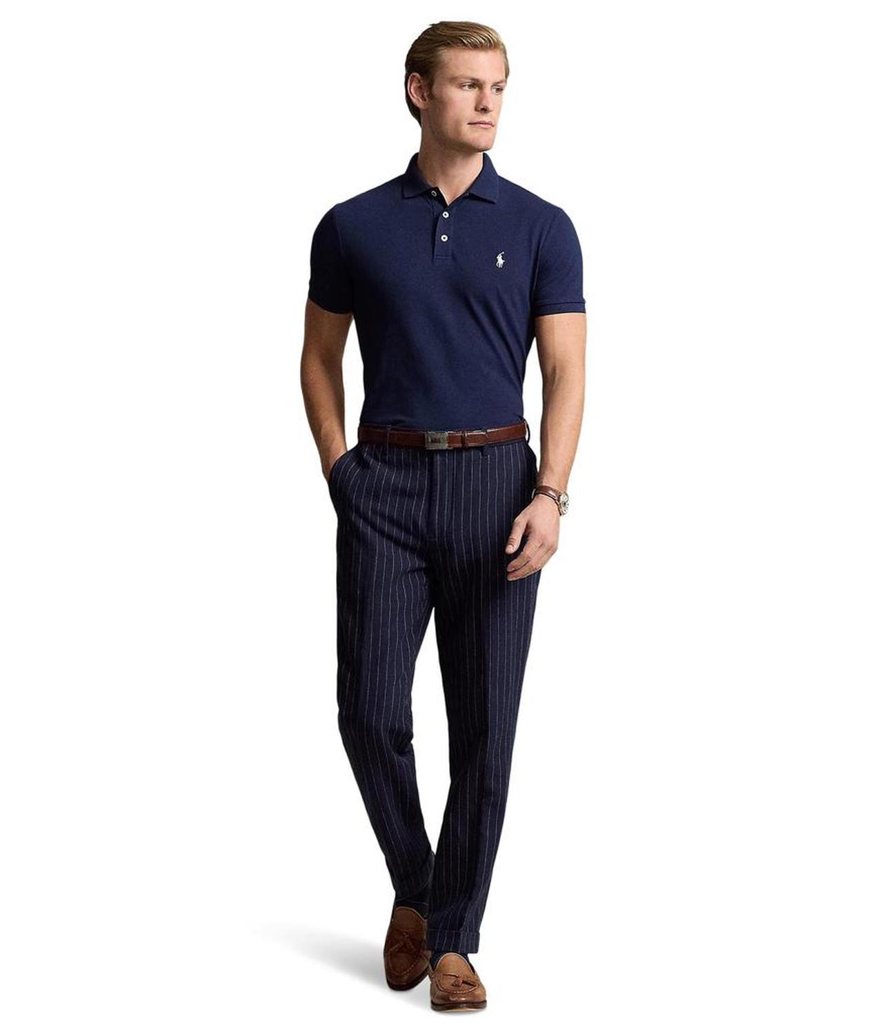 Classic Fit Stretch Mesh Polo Shirt