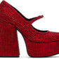 Red 'The Kiki Platform Mary Jane' Heels