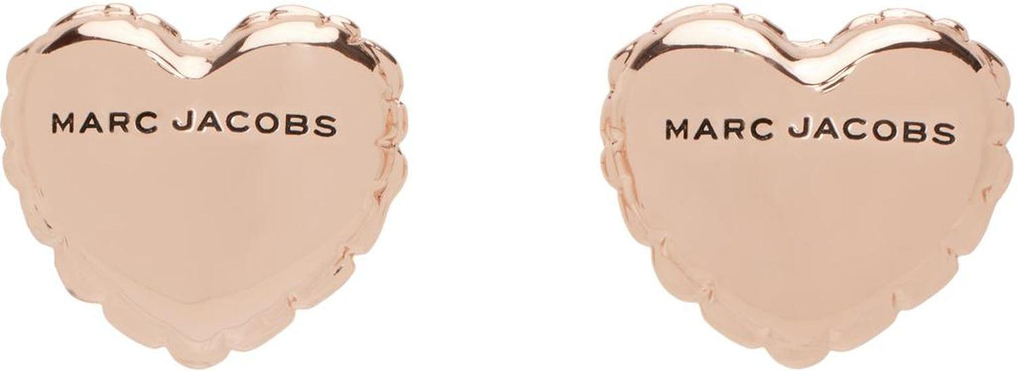 Rose Gold Balloon Heart Earrings