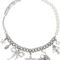 Silver & White 'Cats Out of the Bag' Charm Necklace