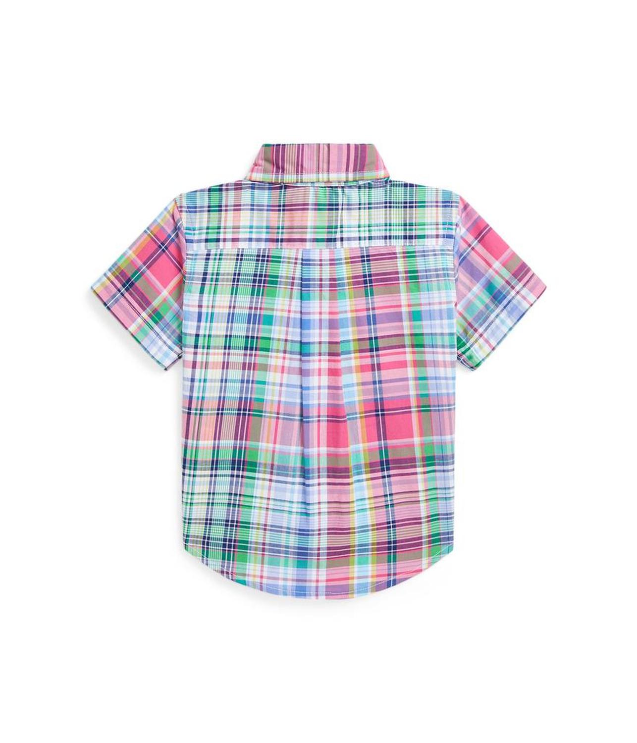 Gingham Cotton Poplin Short-Sleeve Shirt (Infant)