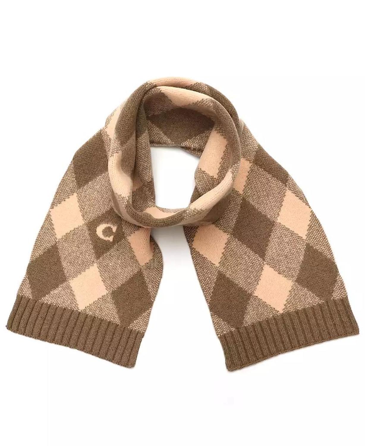 Women's Argyle Knit Muffler Scarf