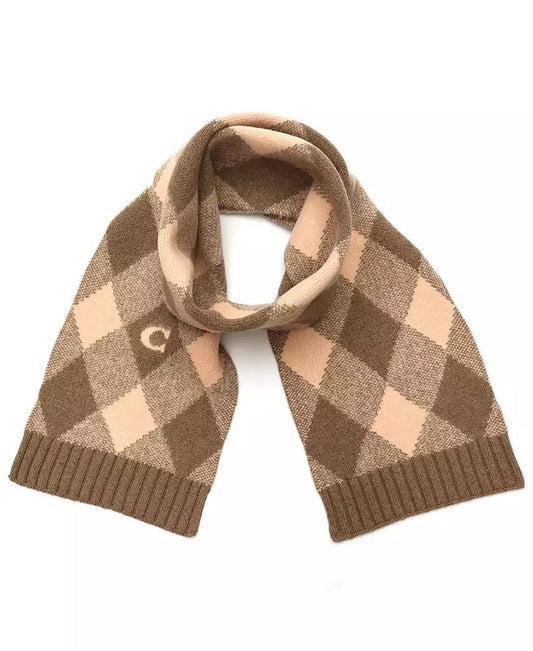 Women's Argyle Knit Muffler Scarf