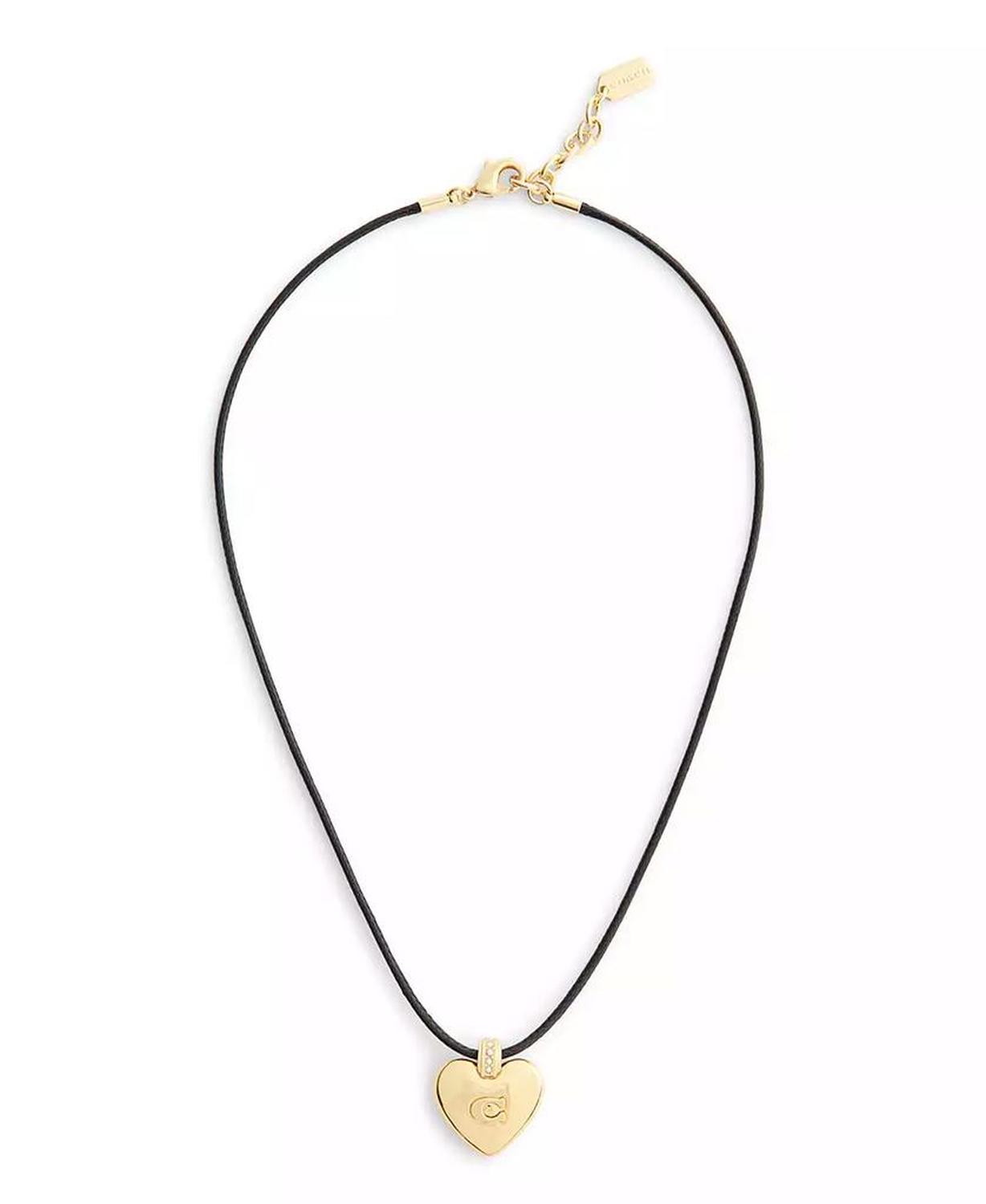 Faux Cultured Pearl Signature Puffy Heart Pendant Necklace