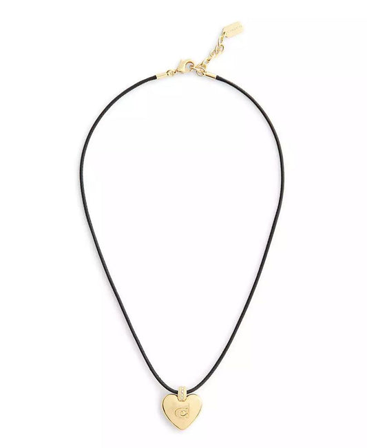 Faux Cultured Pearl Signature Puffy Heart Pendant Necklace